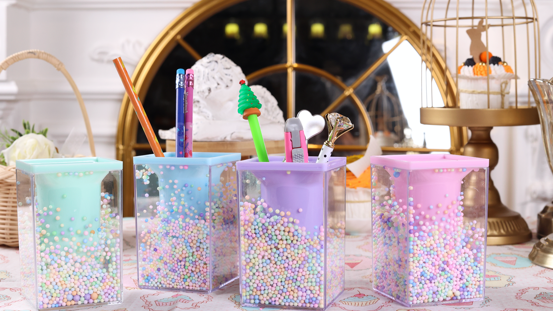 Amazon.com : Zonon 2 Pcs Bubble Pen Holder Kawaii Pencil Desk